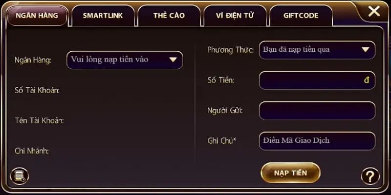 Cách Thực Hiện Nạp Tiền Lần Đầu EU88